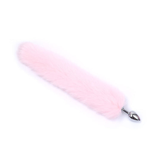 RY Cosplay Stainless Steel Fox Tail Anal Plug / Butt Plug - Pink