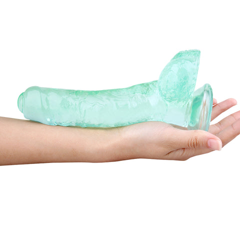 MD 20cm Foreskin Baby Crystal Realistic Dildo - Green