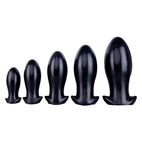 MD Giant Silicone Anal Plug / Butt Plug - Black - (5 Size- S/M/L/XL/XXL)