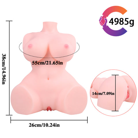 MD Milf Silicone Breast & Pussy & Anal Male Masturbator Doll - Medium