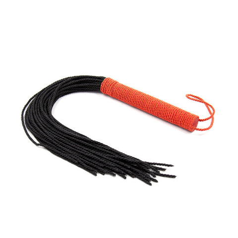 50cm Faux Leather Tassels Bondage Flogger - Red/Black