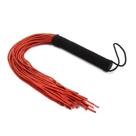 50cm Faux Leather Tassels Bondage Flogger - Black