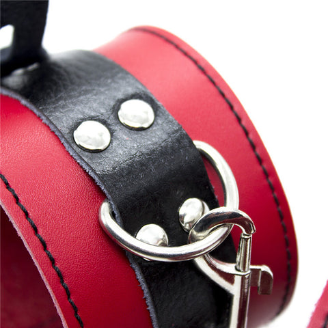 Real Leather Fetish Bondage Ankle Cuffs