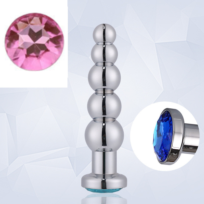 RY Deluxe Beaded Crystal Jewelled Stainless Steel Anal Plug