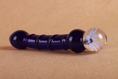 Shining Flower 20cm Crystal Glass Butt Plug / Anal Beads / Thruster Dildo