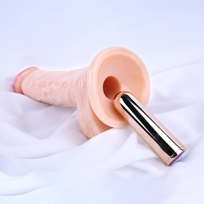 MD Valen 21cm Realistic Vibrating Dildo with Suction Cup - Nude
