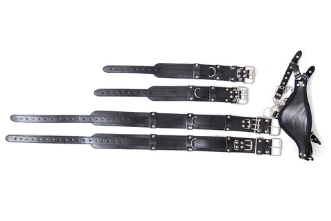 BDSM Restraint Collar & Wrist Cuffs Strap Bondage Kit
