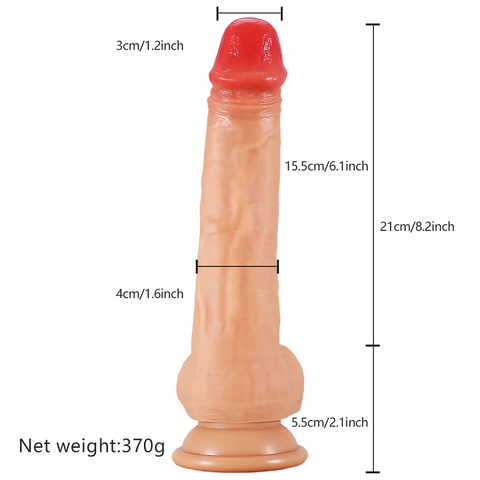 DY 8.2 inch Remote Control Vibrating Dildo / Thrusting & Heating