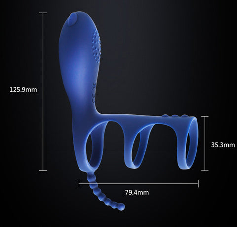 WOWYES Wolf Vibrating Cock Ring Couples Vibrator