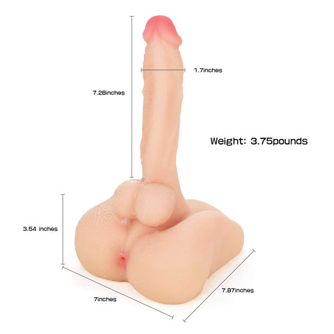 MD Realistic Torso Riding Dildo Doll wilh 18.5cm Dong
