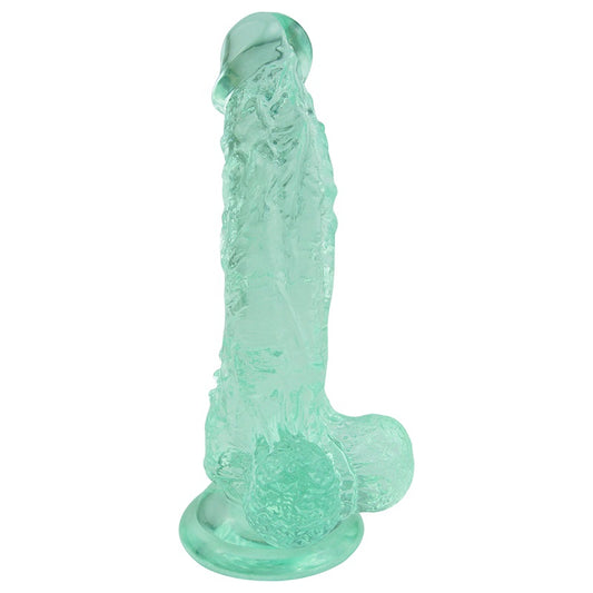 MD 7.48" Evil Realistic Dildo Veined & Beaded - Green