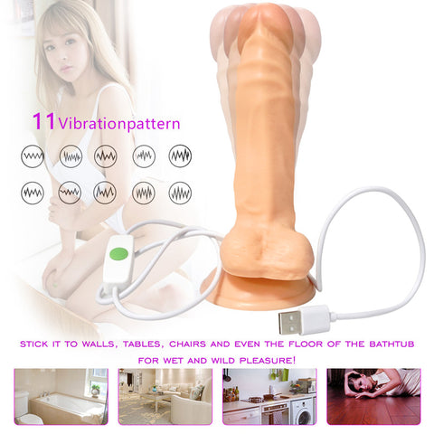 MD 20.5cm Bendable Realistic Rotating & Vibrating Dildo