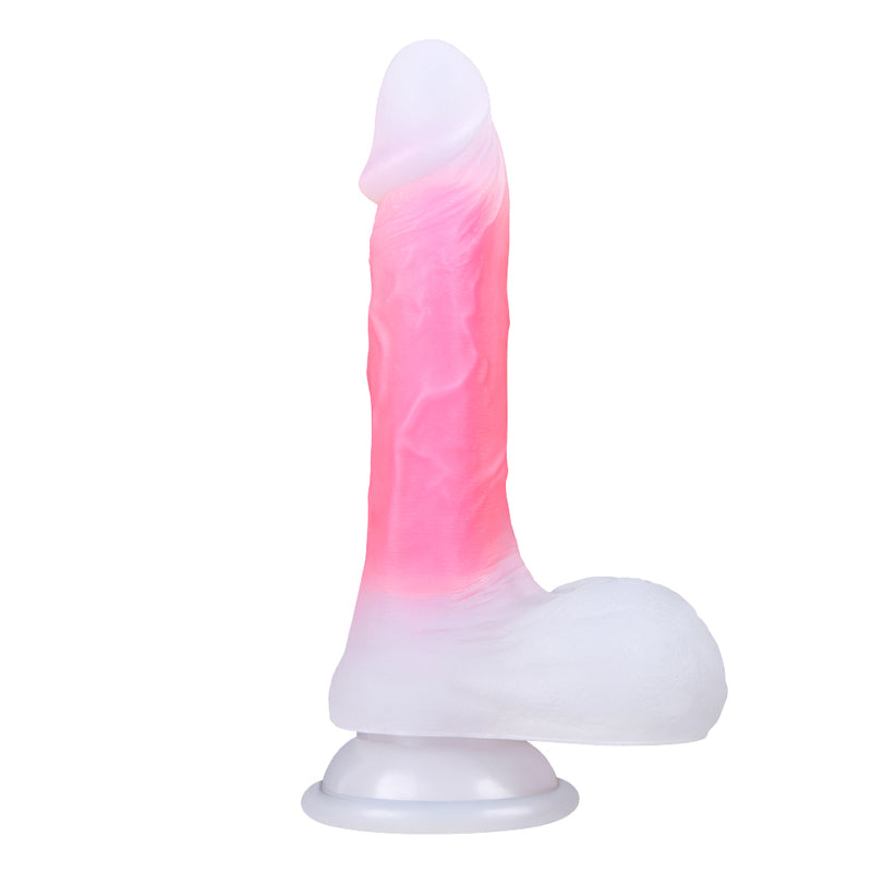 MD 7.28" Crystal Silicone Jelly Dildo
