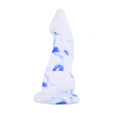 MD Penguin 8.66 inch Bad Dragon Dildo - Silicone Blue/White