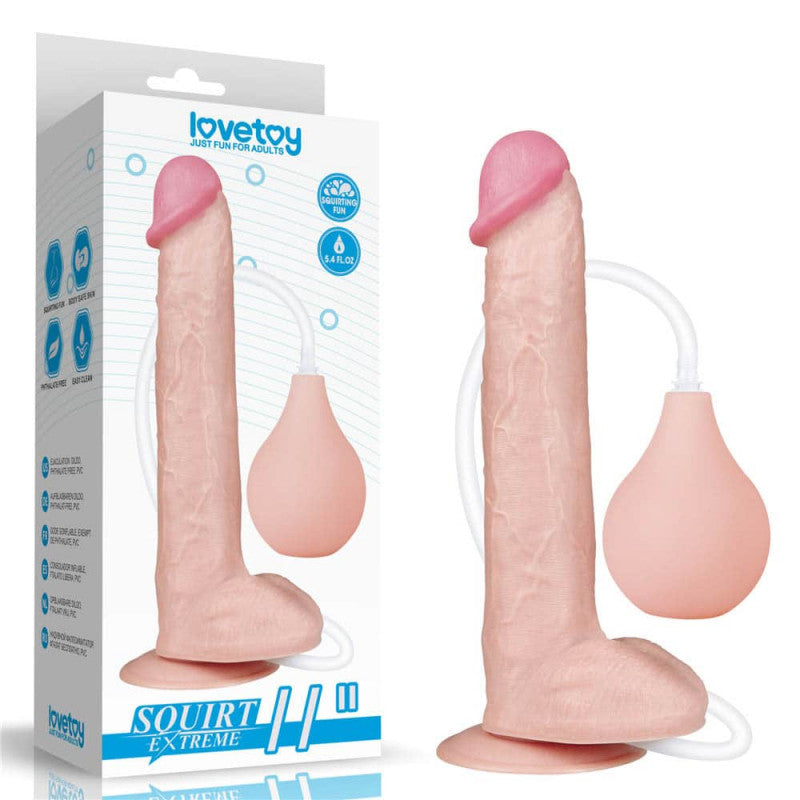 LOVETOY 11'' Realistic Squirt Extreme Dildo