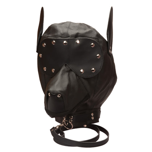 BDSM Faux Leather Dog Mask Blindfold Fetish Puppy Play Hood