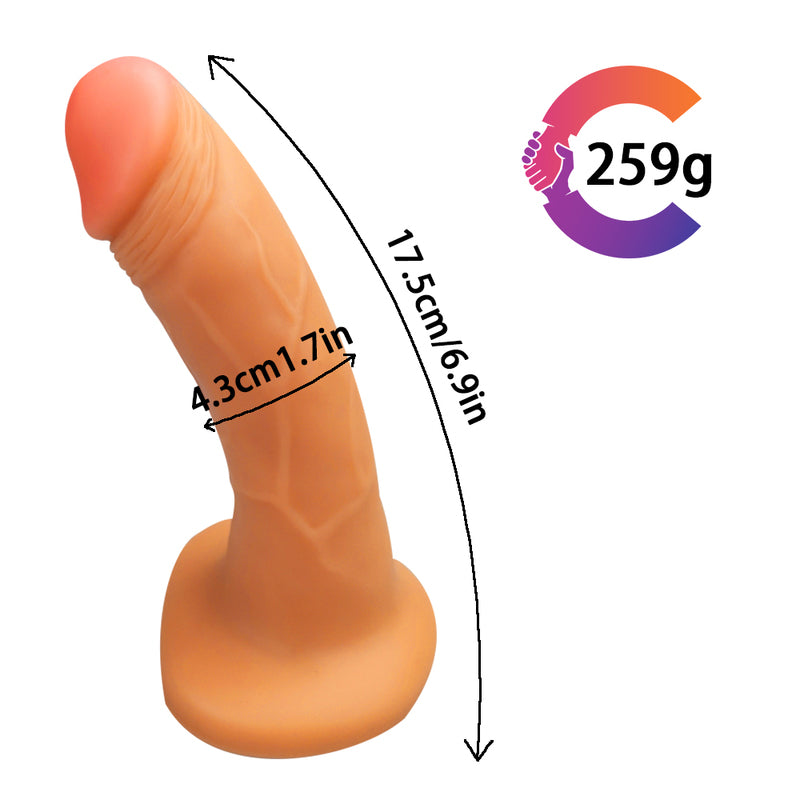 MD 6.9" Veined Realistic Anal Dildo