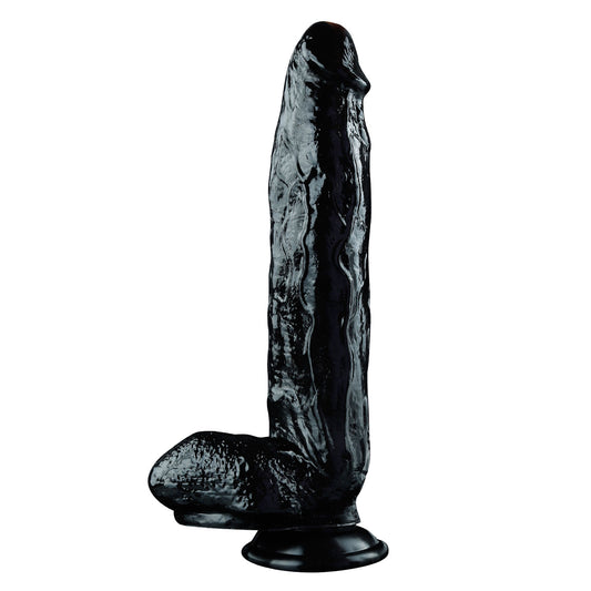 MD Monster 31cm Realistic Dildo with Suction Cup - Black