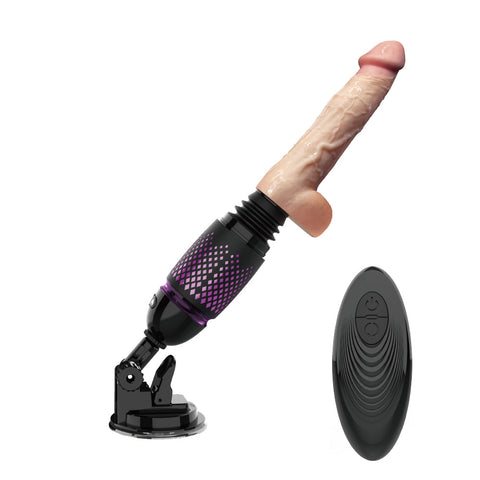 DIBE Remote Contral Realistic Dildo Telescopic Sex Machine Auto Thrusting & Heating Vibrator