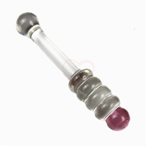 19cm Crystal Glass Butt Plug / Anal Beads /  Thruster Dildo