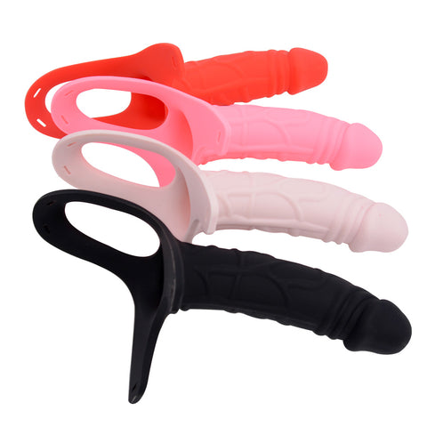 SexyPlay Hollow Dildo Strap On Penis Extender Elastic Harness