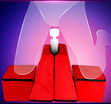 Trapezoid Deformable Sex Pillow Position Enhancer Cushion Kit - Red