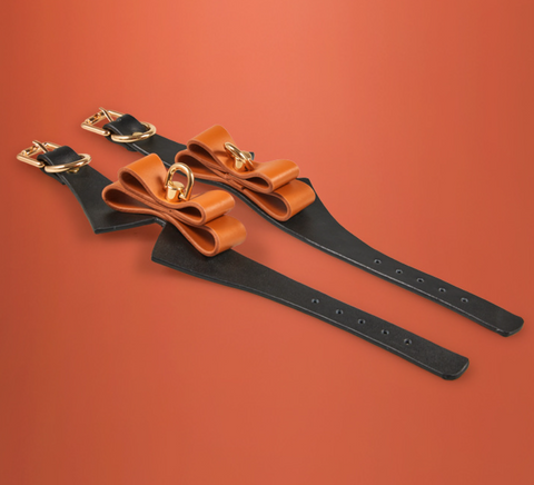 Premium Real Leather Bondage Restraint Kit - 5 Pcs