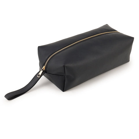 RY Premium Real Leather Bondage Kit With Bag - 8 Pce BDSM Set Black