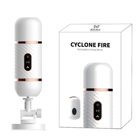 DIBE Cyclone Fire Remote Control Auto Heating Telescopic Sex Machine Kit