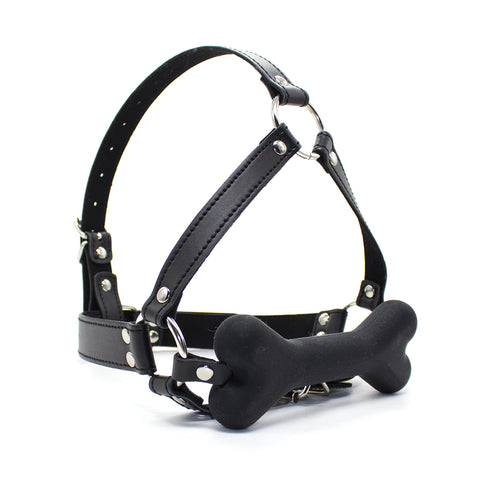 Mouth Open Bite Gag Head Harness Strap Bondage BDSM