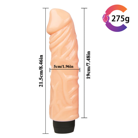 MD 8.46'' Realistic Dildo Vibrator - Flesh