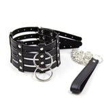 BDSM Collar & Leash Rivet Metal Chain Restraints