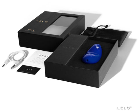 Lelo Nea 2 Midnight Blue Rechargeable Vibrator Clitoral Stimulator Massager