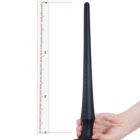 MD Dragon Whip Extremely Long Anal Snake Anal Plug - Silicone Colon Snake Black / 4 Size 30cm-60cm