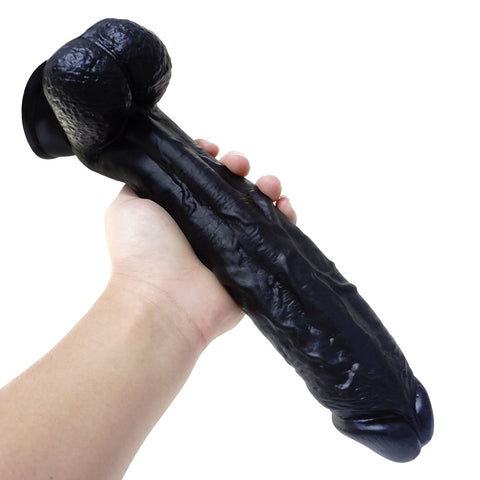 MD 29cm X-Large Realistic Dildo with Suction Cup - Black