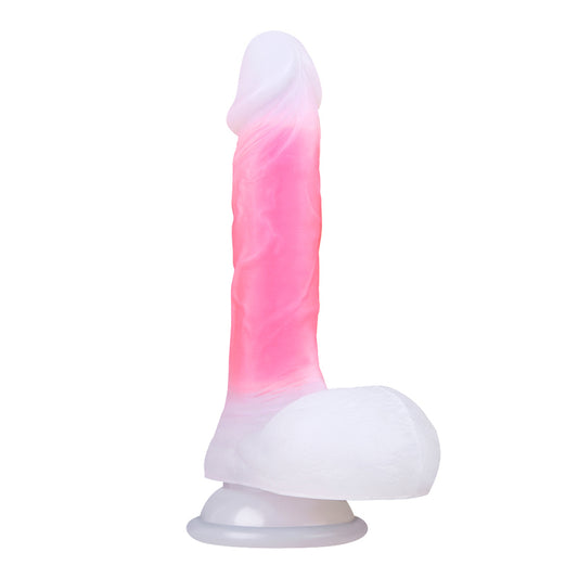 MD 7.28" Crystal Silicone Jelly Dildo