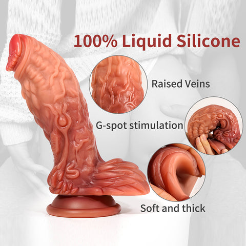 DY Bad Dragon Silicone Realistic Dildo - Thick Ribbed