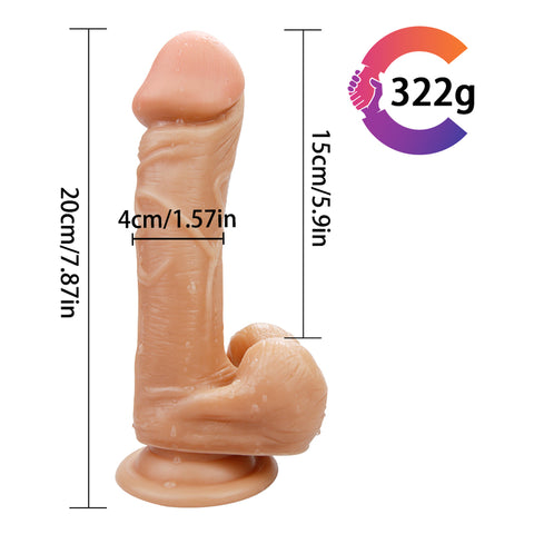 MD 7.87" Super Realistic Veined Dildo