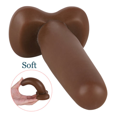 MD 5.12" Butterfly Anal Plug Butt Plug - Brown