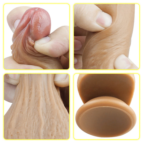 MD Breaking Silicone Realistic Dildo- Brown