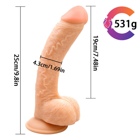 MD 9.8" Huge Realistic Veined Dildo