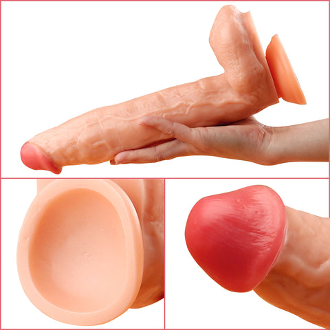 MD Monster 31cm Realistic Dildo with Suction Cup - Flesh