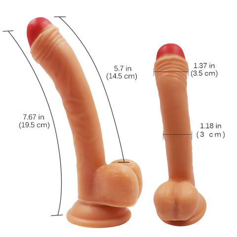 MD 19cm Realistic Dildo Silicone Penis Cock