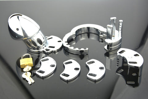LHD Steel Cock Penis Cage Male Chastity Kit Adjustable BDSM