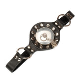 BDSM PU Leather Metal Mouth Opener Cover