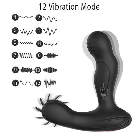 JRL Auto Heating & Rotation Licking Prostate Massager Remote Control