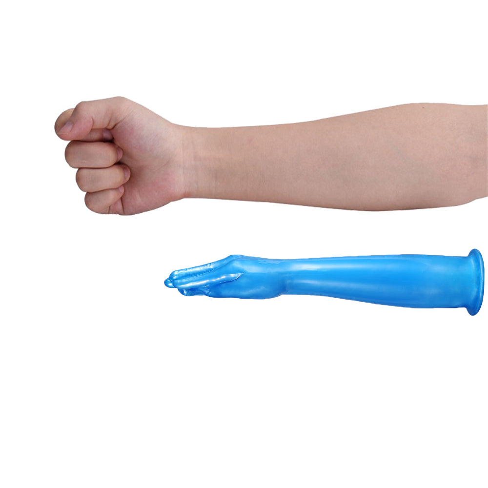 DY 14.96" Huge Realistic Hand Play Fisting Dildo / Anal Plug - Blue