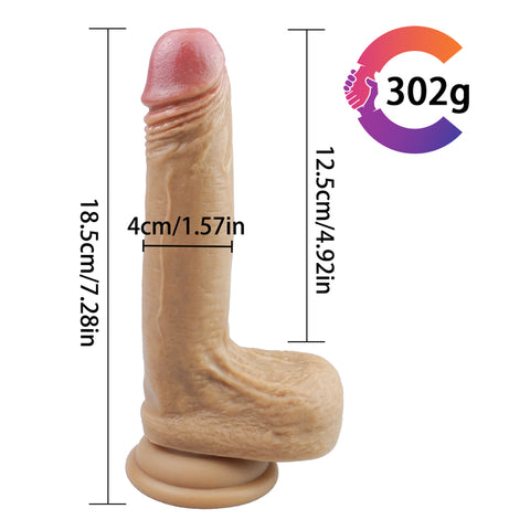 MD Breaking Silicone Realistic Dildo- Brown