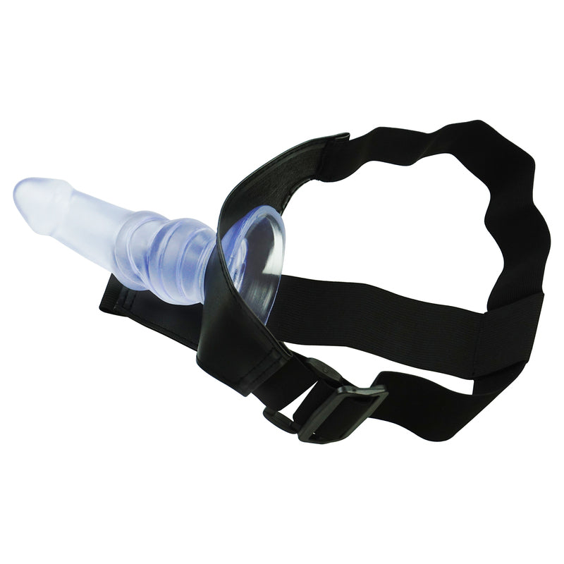 MD Bulleter 17cm Realistic Strap On Dildo & Harness - Lightblue
