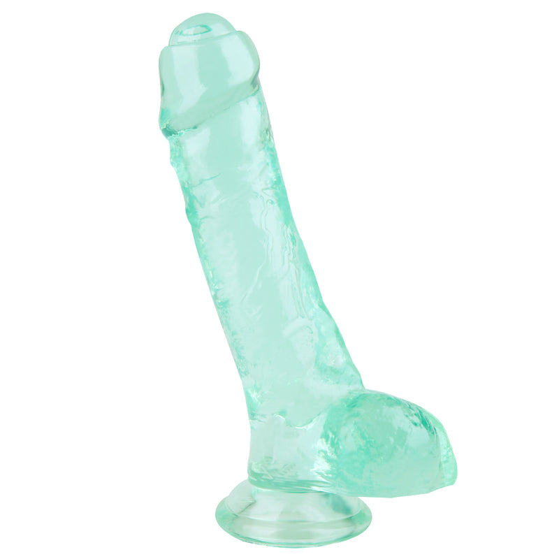 MD 20cm Foreskin Baby Crystal Realistic Dildo - Green